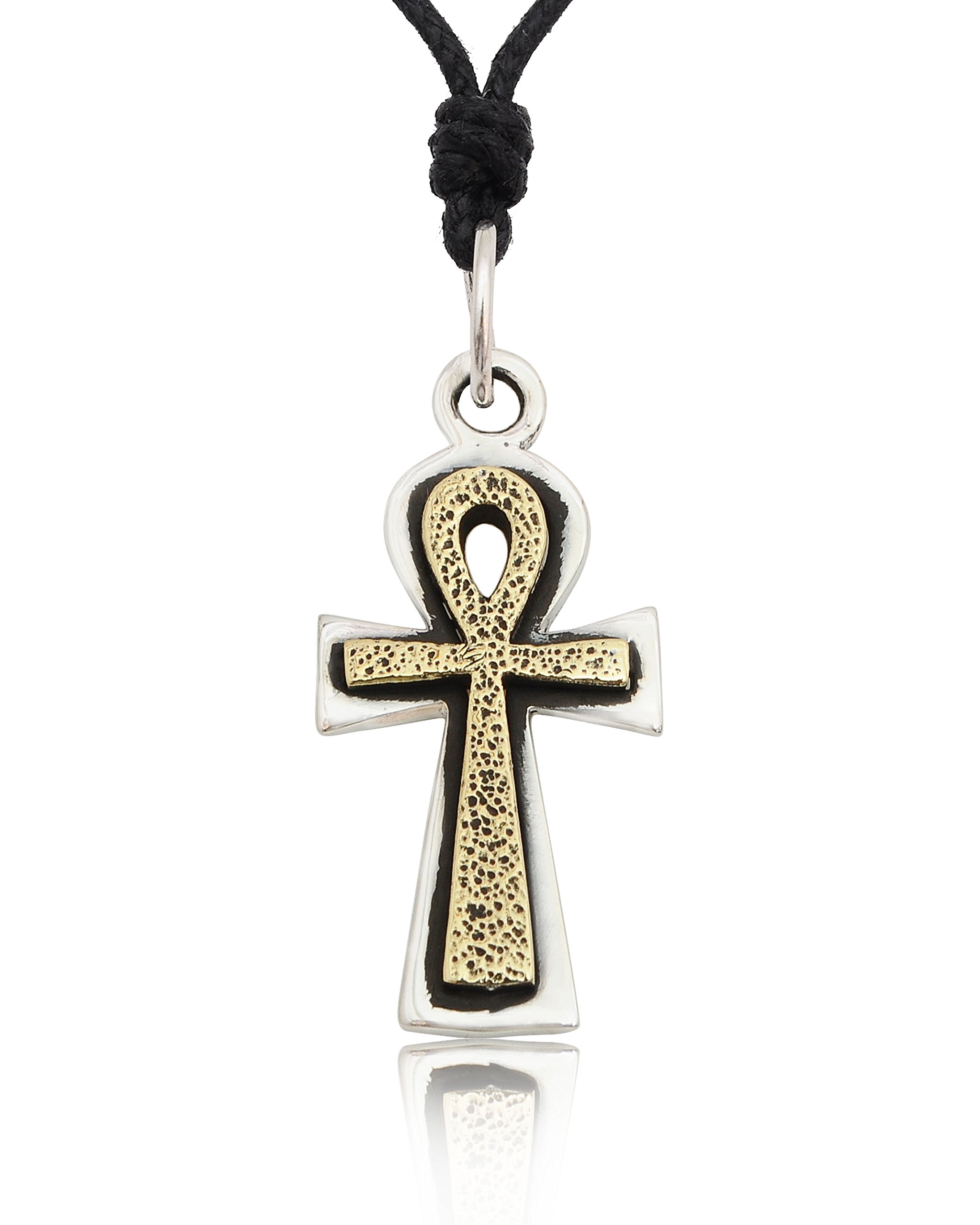 Egyptian Ankh Key Necklace - 925 Sterling Silver Charm Pendant Jewelry for Women & Men - Perfect for Spiritual Gifts, Boho Fashion & Everyday Wear