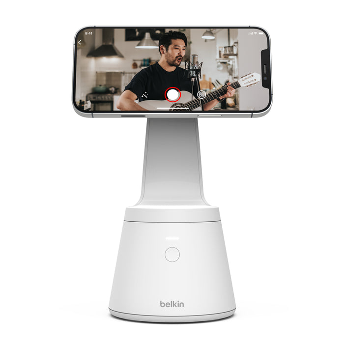 Belkin Magnetic Face Tracking Mount for iPhone - Auto-Follow Smartphone Stand for Video Calls, Live Streaming & Vlogging - Perfect for Home Office, TikTok & YouTube Content Creation