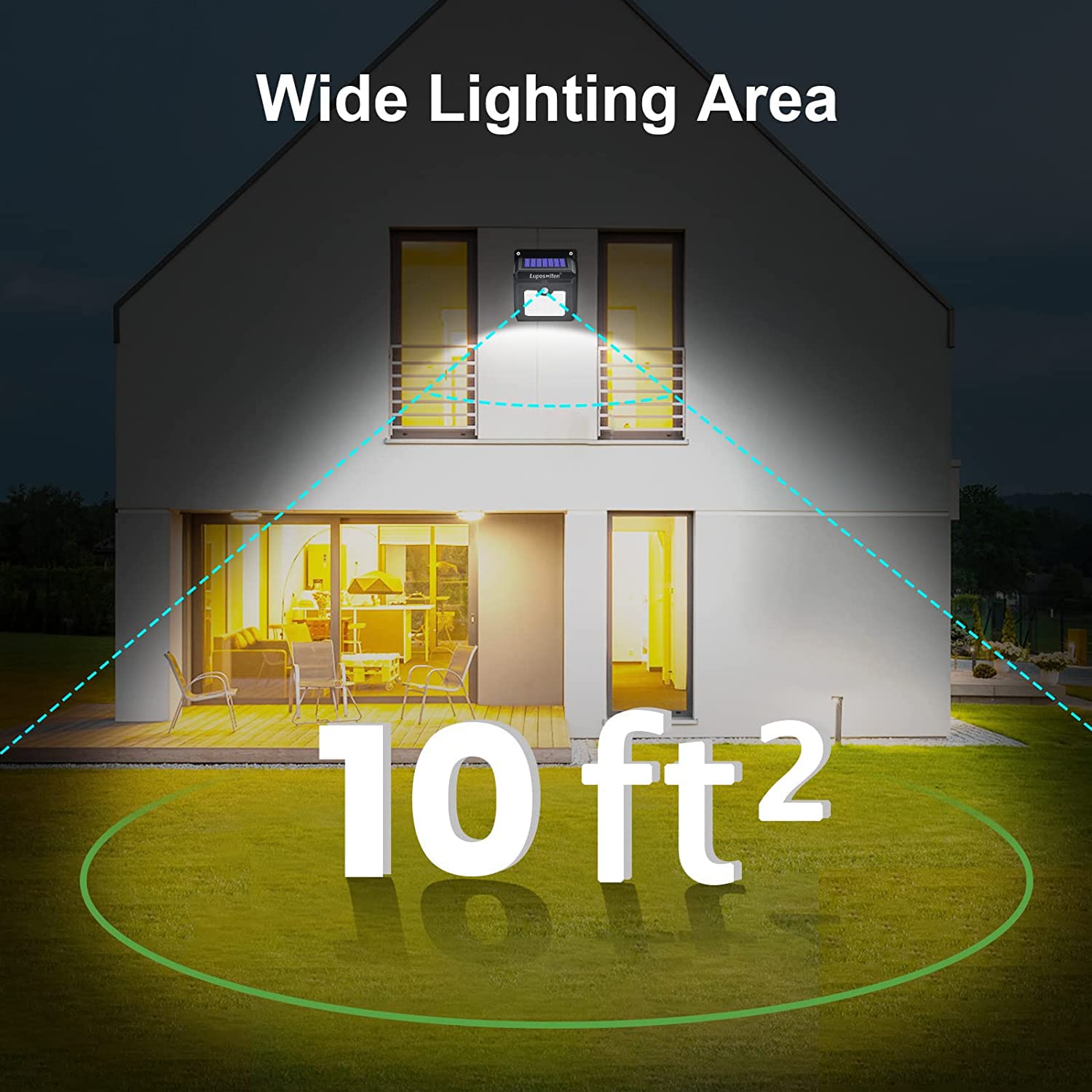 28 LEDs Solar Motion Sensor Lights Outdoor - 400 Lumen Waterproof Wireless Security Lights for Yard, Garage, Porch, Patio (4-Pack) | Solar Powered Night Lighting for Steps, Pathways & Home Safety