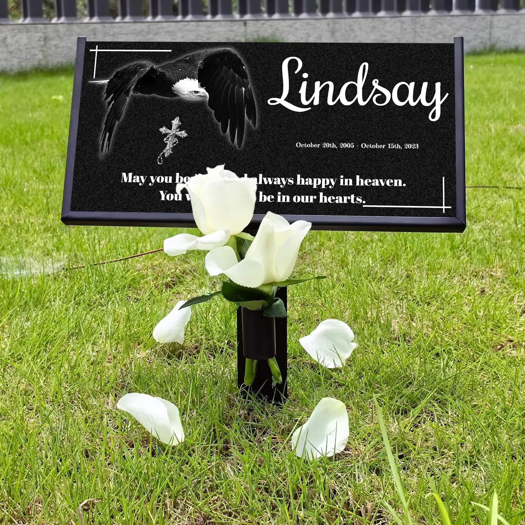 Personalized Grave Markers & Memorial Plaques for Cemetery - Outdoor Memorial Stones & Headstones for Loved Ones - Perfect for Graveside Tributes & Lasting Remembrances