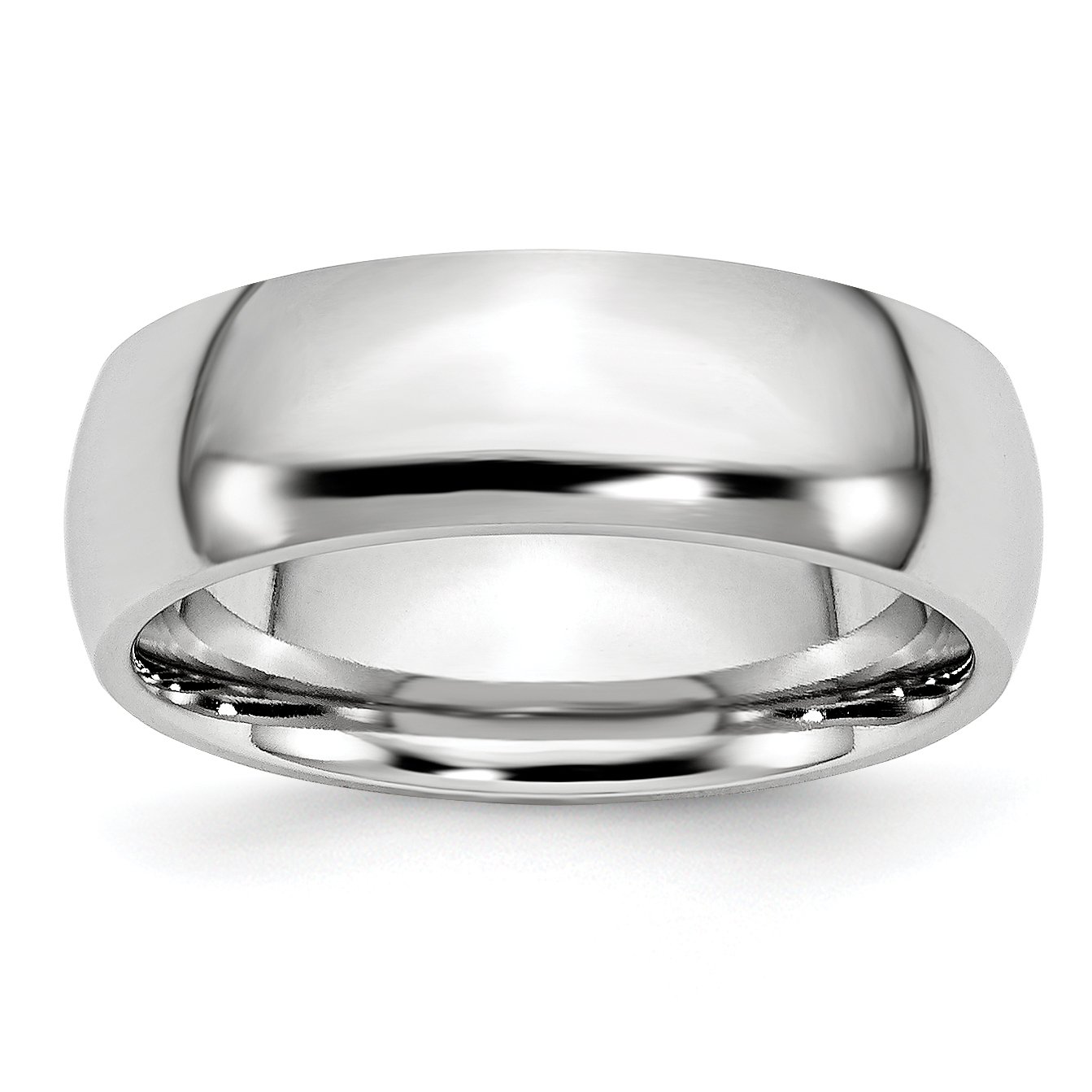 Men's Cobalt Wedding Band Ring - 7mm Polished Comfort Fit Tungsten Carbide Ring for Men - Perfect for Engagement, Wedding, Anniversary & Everyday Wear