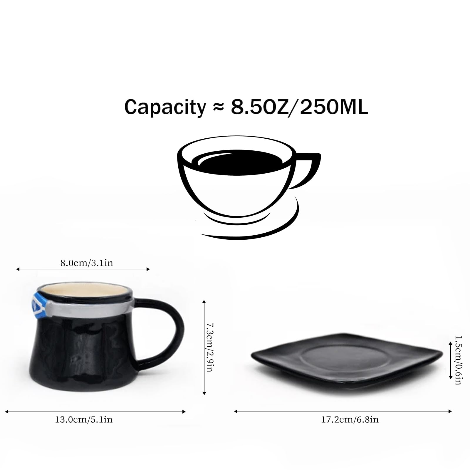 One Piece Anime Sabo's Hat Ceramic Coffee Mug - 15oz Novelty Tea & Milk Cup for Fans - Perfect Gift for Christmas, Birthday, Anniversary - Great for Home, Office & Anime Lovers Collection