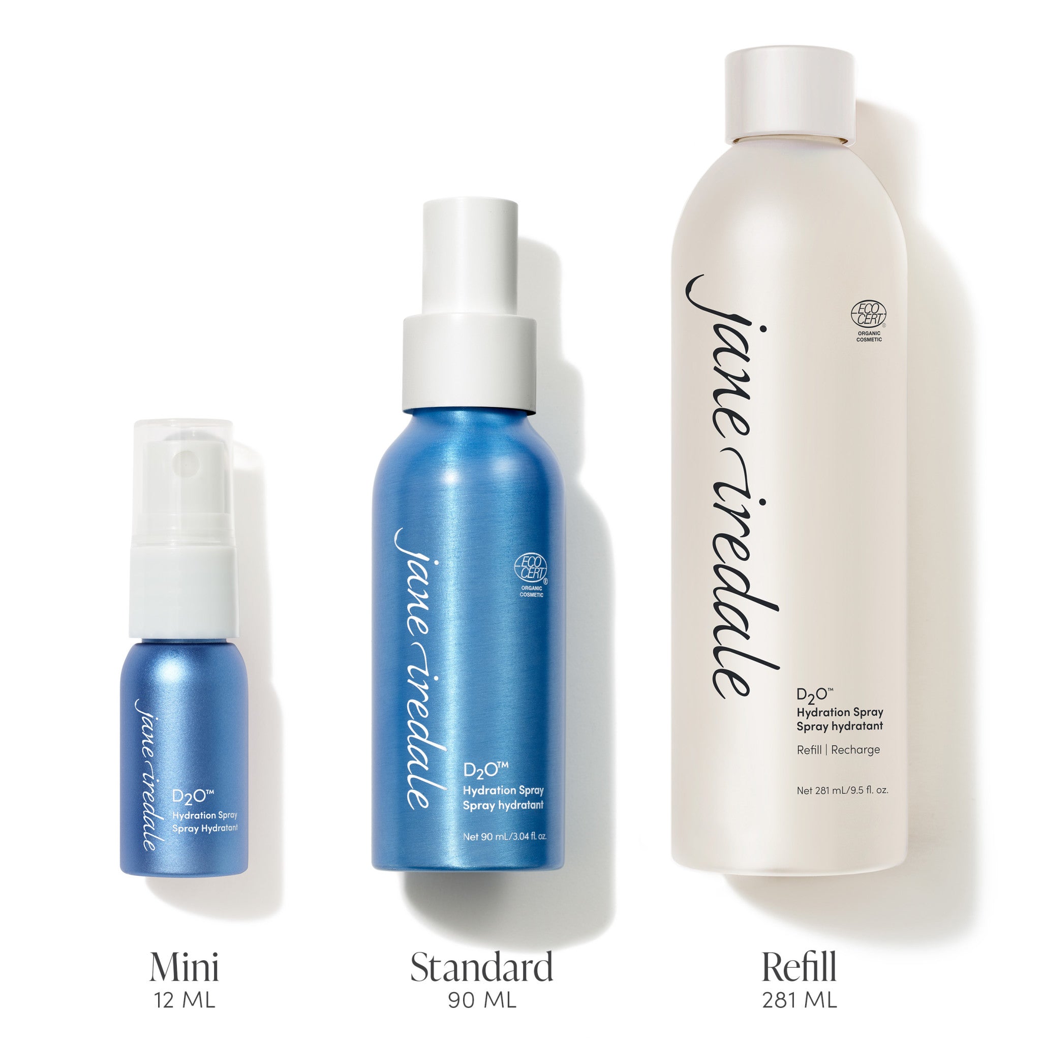 D2O Hydration Spray - Premium Facial Mist for Dry Skin & Makeup Refresh | Hydrating Skincare for Women & Men | Perfect for Travel, Gym & Office Use
