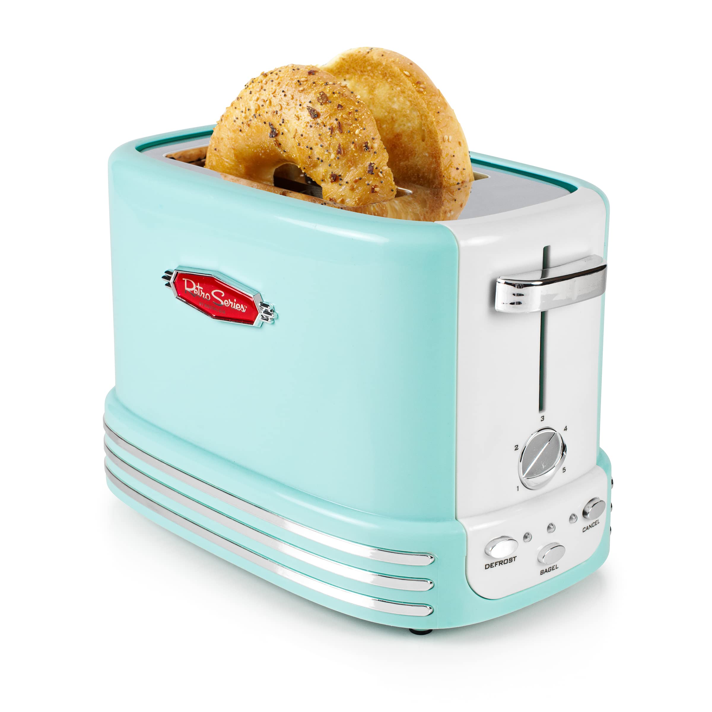 Vintage Retro Countertop Microwave Oven with Wide 2-Slice Toaster Set - Perfect for Small Kitchens, Dorms & Office Break Rooms | Quick Meals & Snacks | 70s Style Appliances
