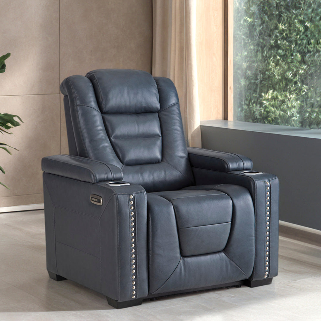 Admiral Zero Gravity Power Recliner Chair - Electric Massage Recliner with Heat & USB Charging - Perfect for Living Room, Home Theater & Office Relaxation