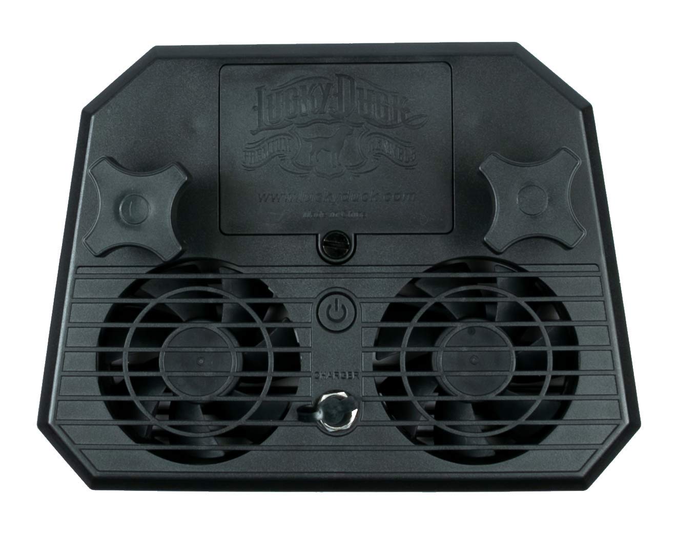 Lucky Duck Universal Dog Kennel Fan - Portable Cooling Fan for Pet Crates, Travel & Outdoor Use - Quiet & Energy Efficient for Dogs & Small Animals - Perfect for Home, Car & Camping Trips