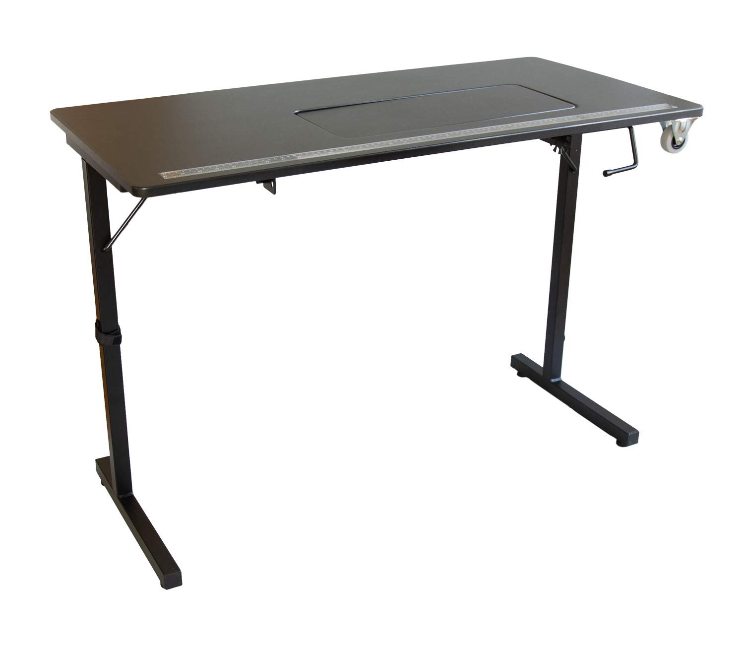 SewingRite SewStation 101 Portable Folding Sewing Table with Adjustable Steel Legs - Compact Black Sewing Desk for Home, Office & Business Use - Ideal for Quilting, Crafting & DIY Projects
