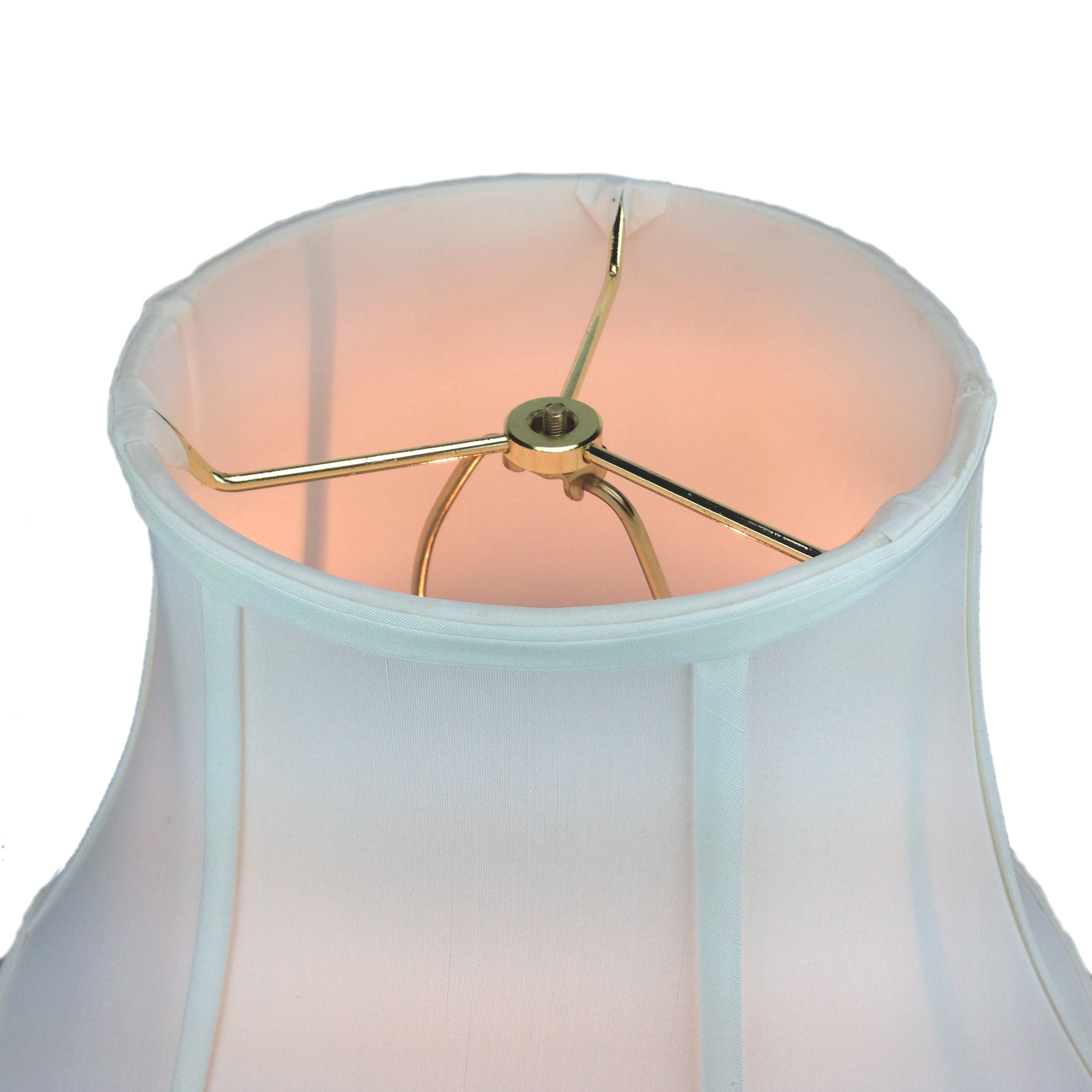 16W x 12H White Bell Shantung Lamp Shade - Elegant Lighting for Living Room, Bedroom & Dining Room Decor
