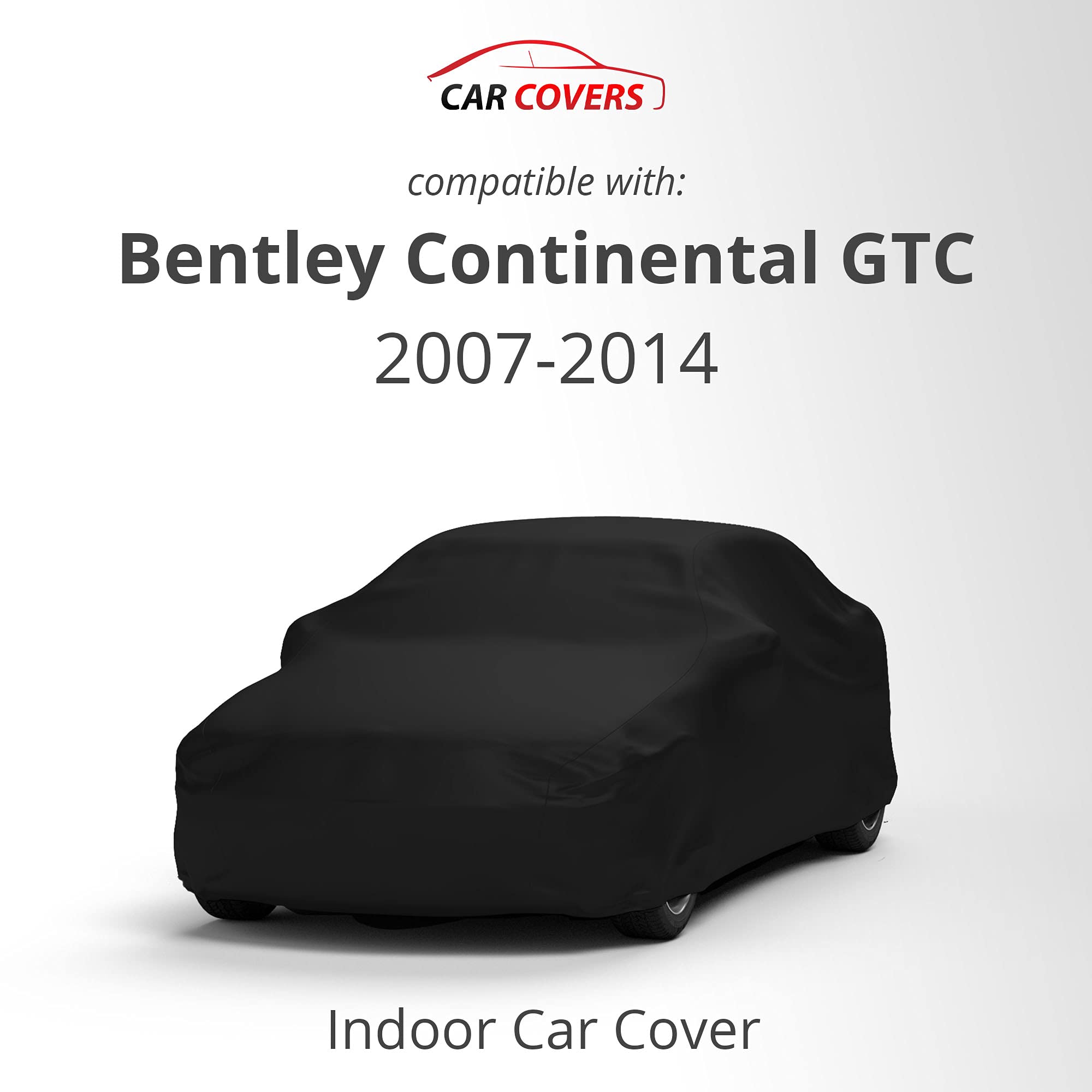Premium Scratch-Resistant Indoor Car Cover for Bentley Continental GTC (2007-2014) - Black Satin Ultra Soft Material with Warranty | Car Accessories for Storage & Protection
