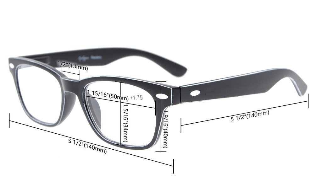 Eyekepper Blue Light Blocking Computer Glasses with Anti-Glare Tinted Lenses - Matte Green Frame +1.75 Magnification for Digital Eye Strain Relief | Perfect for Office Work, Gaming & Screen Time
