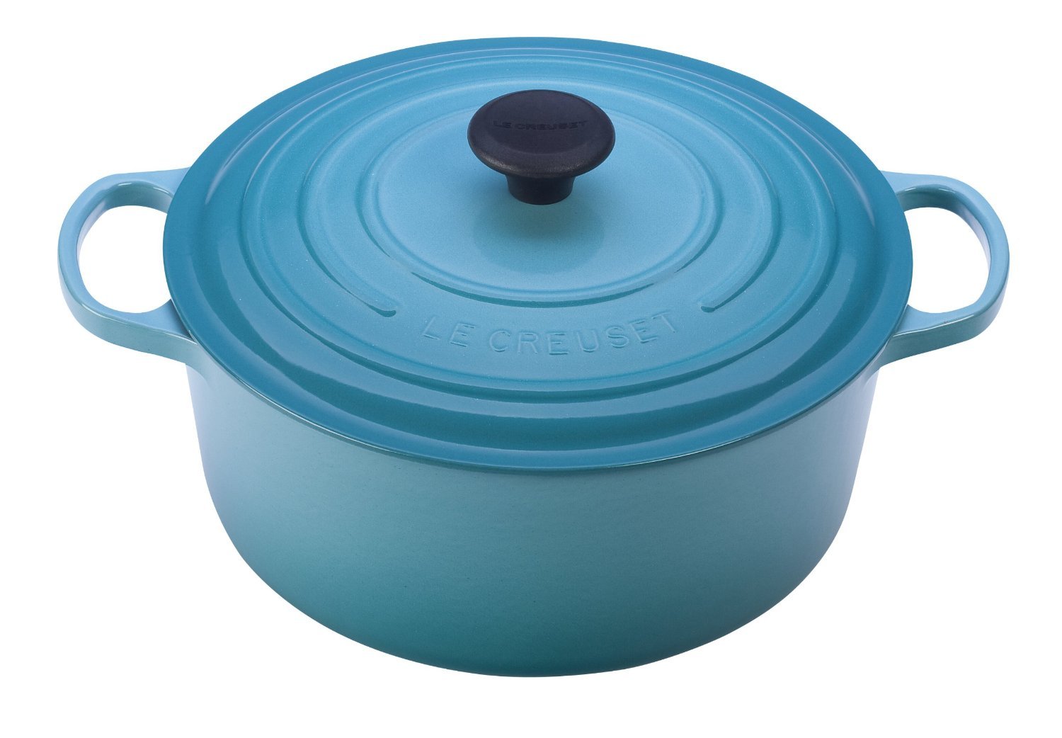 Le Creuset 7.25 Quart Enameled Cast Iron Dutch Oven - Signature Round Cookware in Caribbean Blue | Perfect for Braising, Stewing, Baking & Slow Cooking