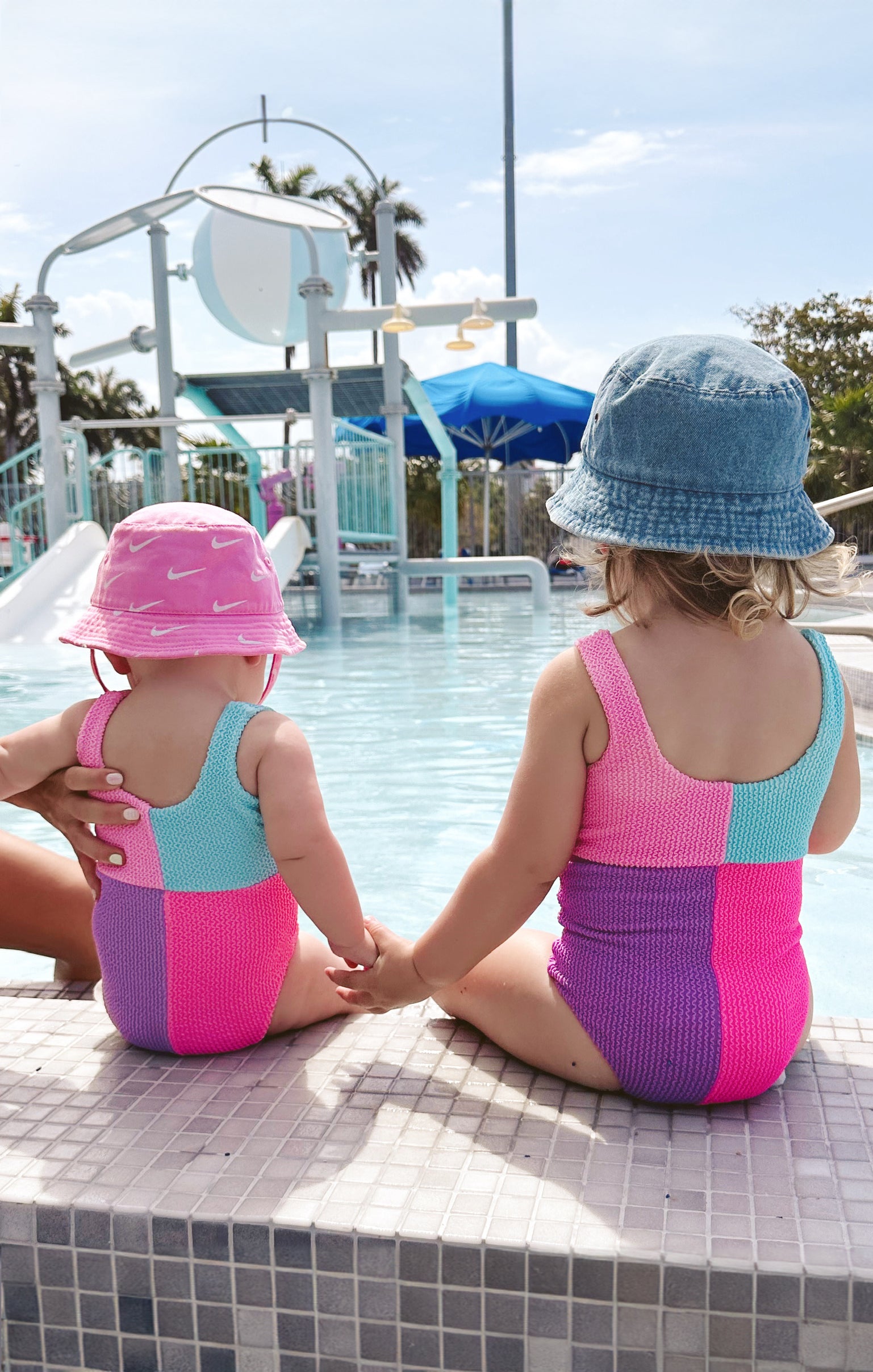 Barbie™ Colorblock Scrunch One Piece Swimsuit for Girls - Trendy Bathing Suit for Pool, Beach & Summer Vacations