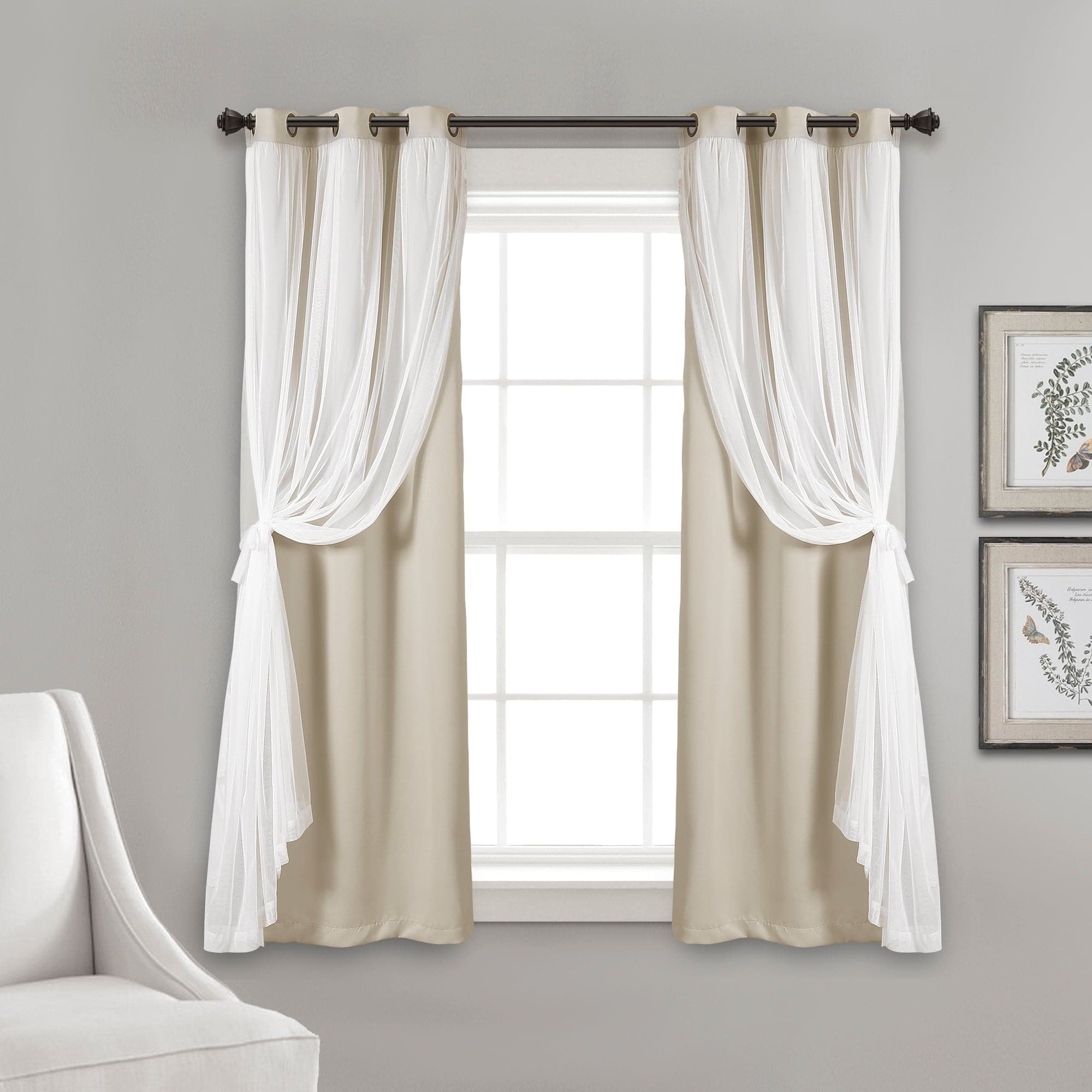 Blackout Curtains with Grommet Top & Insulated Lining - Thermal Sheer Window Panels for Bedroom, Living Room & Home Office - Energy Efficient & Noise Reducing