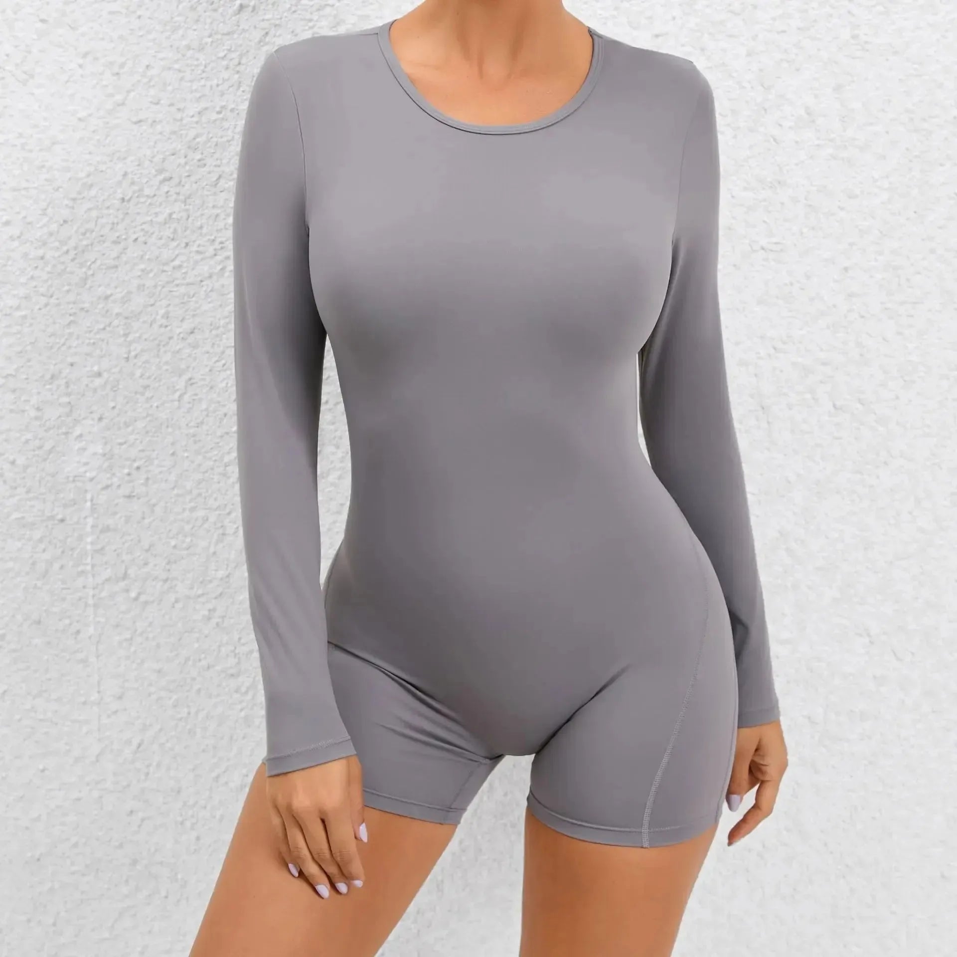Women's Long Sleeve Jumpsuit - Backless Yoga Bodysuit & Quick-Dry Gym Romper for Workouts | Fitness Outfits for Yoga, Pilates & Running