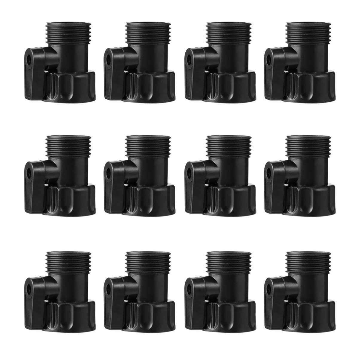 Hemoton 12-Pack Heavy Duty Single Shut-Off Valve - Garden Hose Connector for Outdoor Watering, Washing Machine & Gardening Supplies - Durable Brass Water Hose Turn Off Valve for Lawn Care, Car Washing & Irrigation Systems