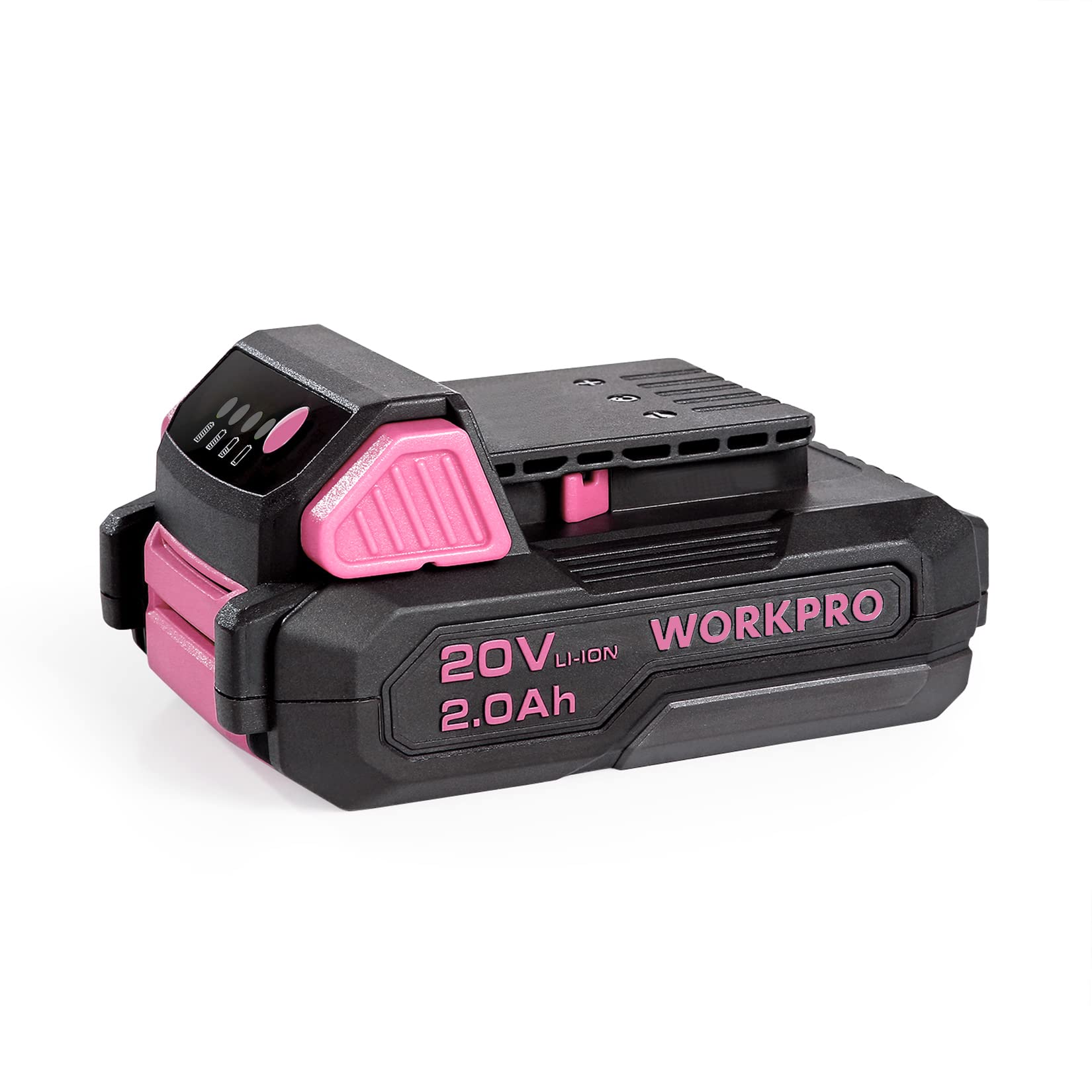 WORKPRO 20V 2.0Ah Lithium-Ion Replacement Battery for Pink Cordless Drill Driver - Compatible with W004580AE Model - Perfect for DIY Projects, Home Repairs & Professional Use