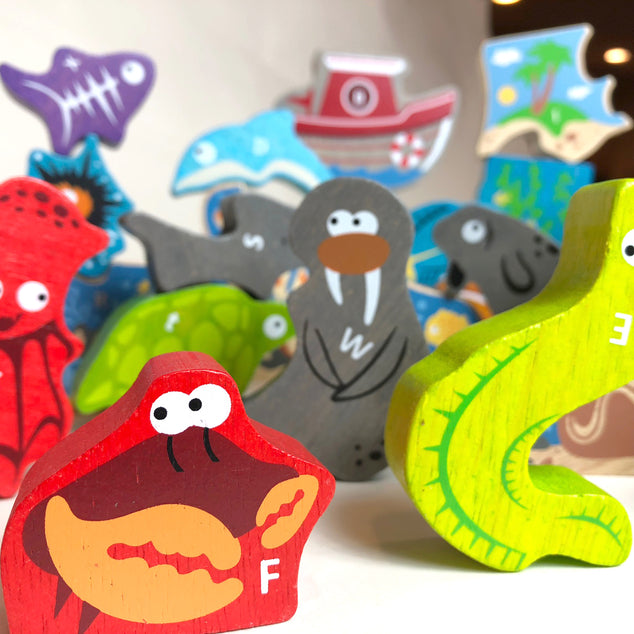 Begin Again Ocean A-Z Puzzle & Playset – Educational Alphabet Learning Toy for Kids, Perfect for Preschool Learning & Ocean-Themed Playtime