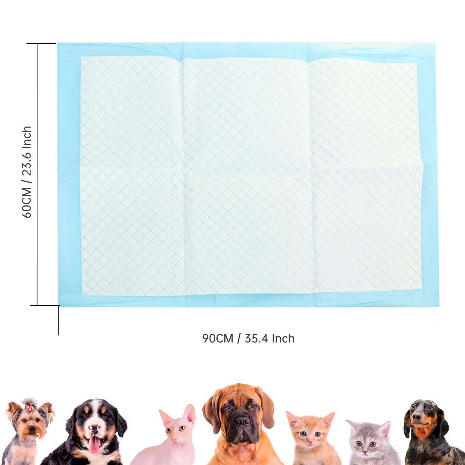 **Super Absorbent Disposable Dog Pee Pads - Breathable Non-Woven Puppy Training Pads, Leak-Proof & Quick-Drying Pet Pads for Small Dogs (Blue, 1-Pack) – Ideal for Crate Training, Housebreaking & Travel**