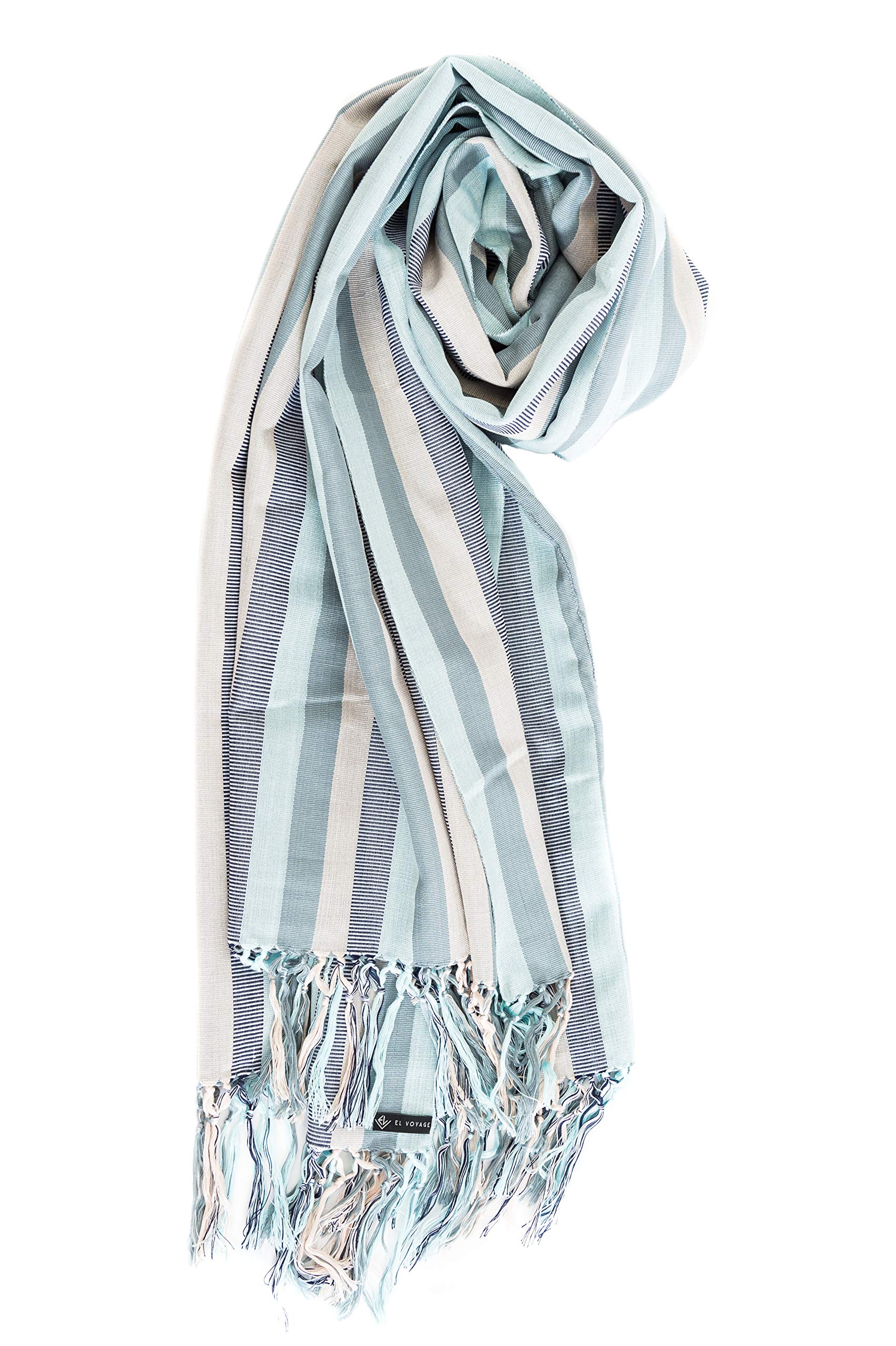 EL VOYAGE Handmade Travel Wrap - Soft & Lightweight Shawl for Women, Perfect for Airplane, Beach & Outdoor Adventures