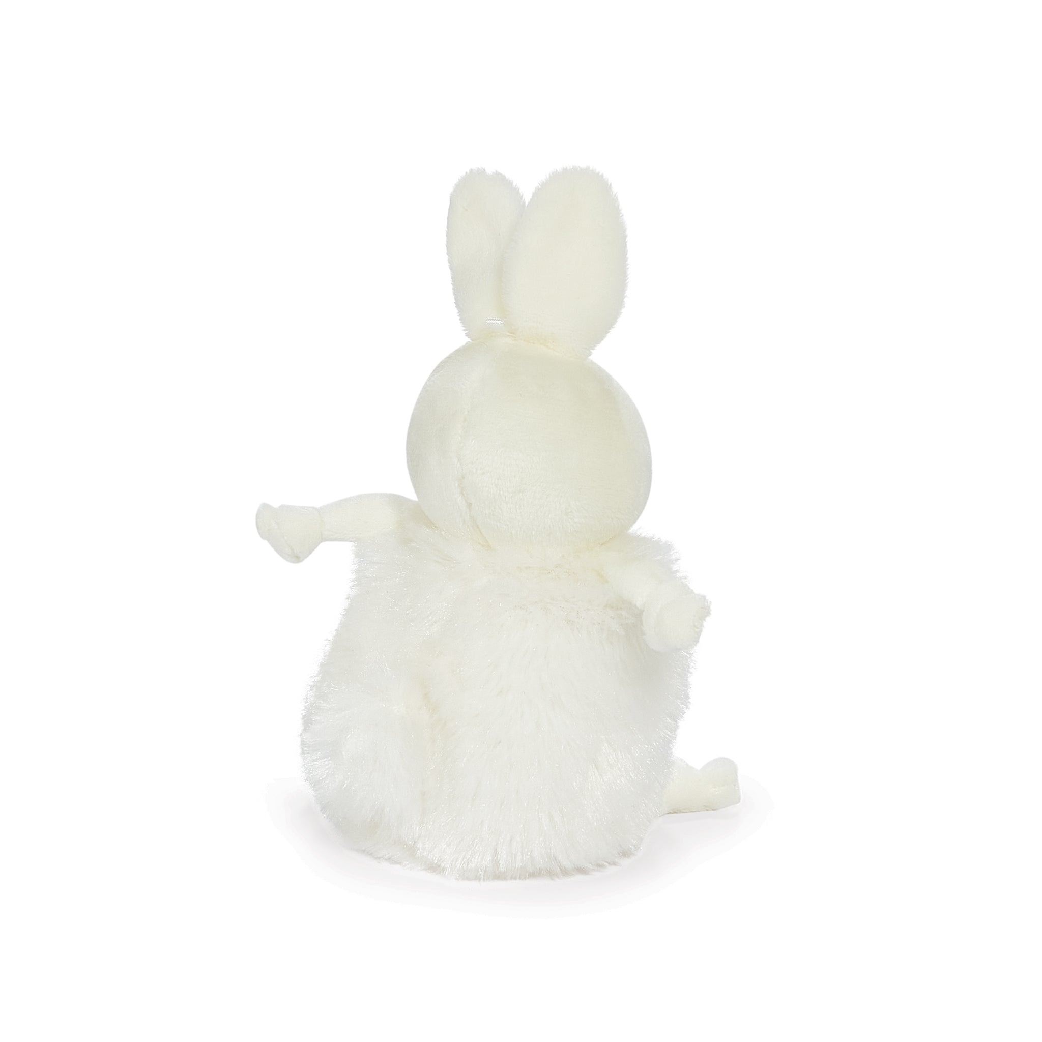 Roly Poly Bun Bun White Bunny Plush Toy - Soft Stuffed Animal for Kids, Nursery Decor, Gift for Baby Shower & Easter
