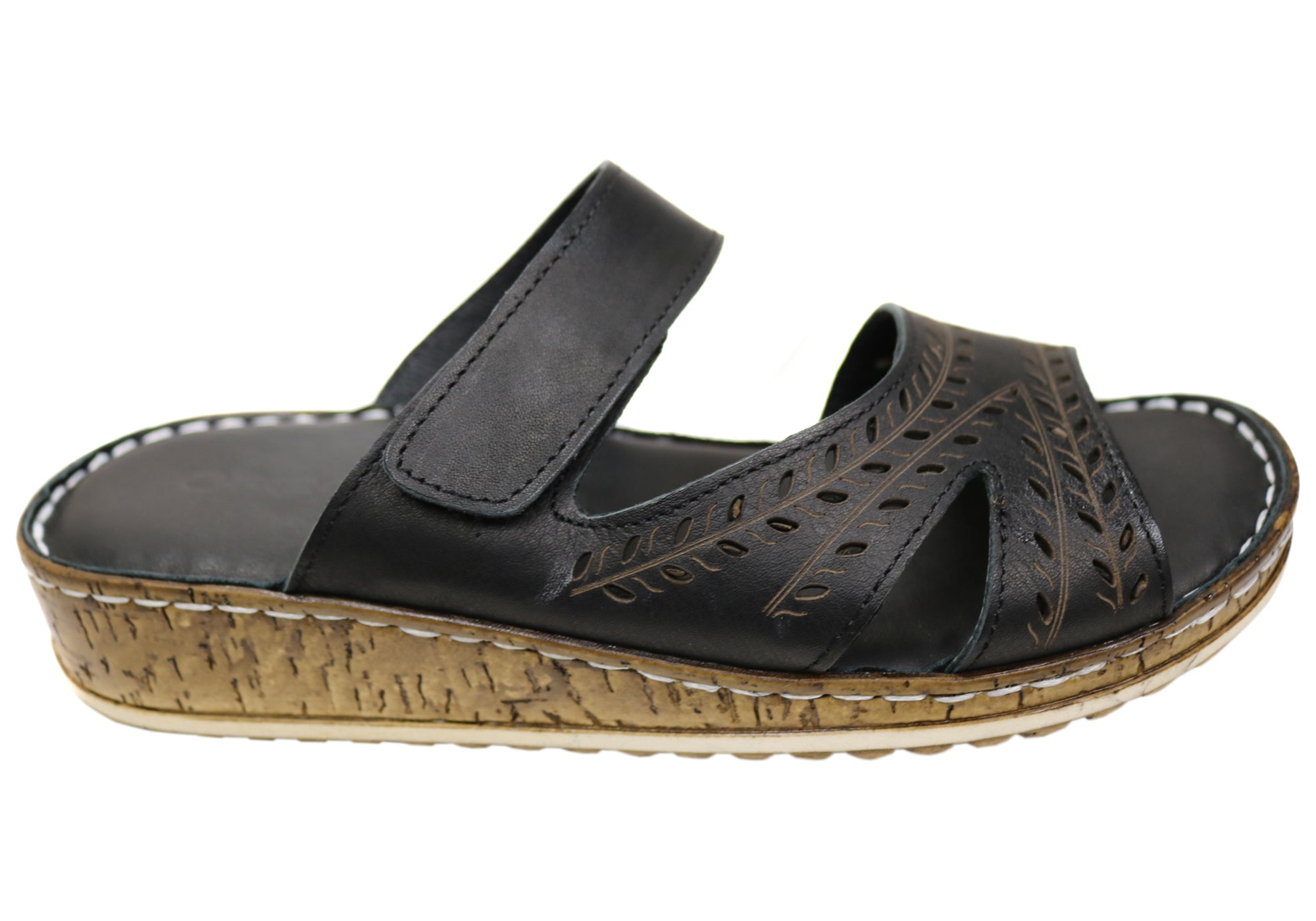 Orizonte Ankra Women's European Leather Comfortable Slide Sandals - Casual Summer Shoes for Beach, Pool, and Home Wear