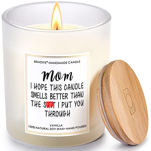BENOITE Vanilla Scented Candle Gift Set - Thoughtful Birthday Gifts for Women, Mom, Wife, Sister | Aromatherapy Home Decor for Relaxation, Spa Nights & Self-Care Moments