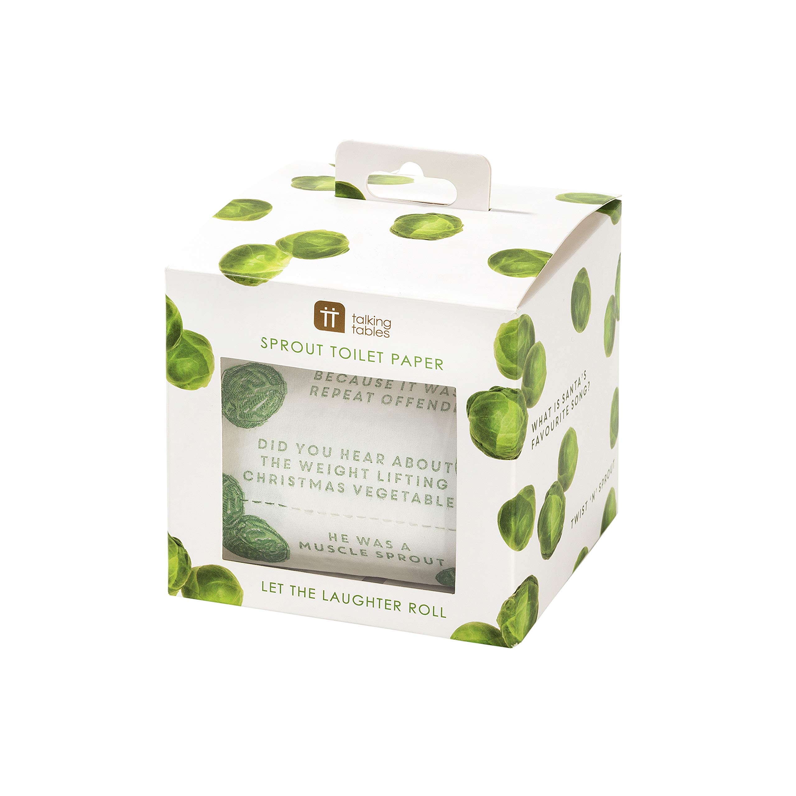 Talking Tables Botanical Sprout Toilet Paper - Eco-Friendly 2-Ply Bathroom Tissue for Home & Office Use - Perfect for Sustainable Living & Green Decor