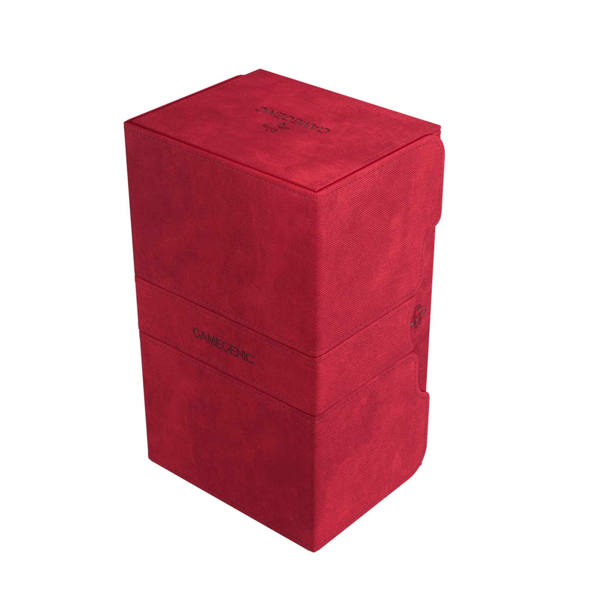 Gamegenic Stronghold XL Red 200CT Card Deck Box - Durable TCG/OCG Storage Case for Pokemon, Yu-Gi-Oh, MTG Magic: The Gathering & Commander Cards - Waterproof & Protective Card Holder for Gaming, Collecting & Travel