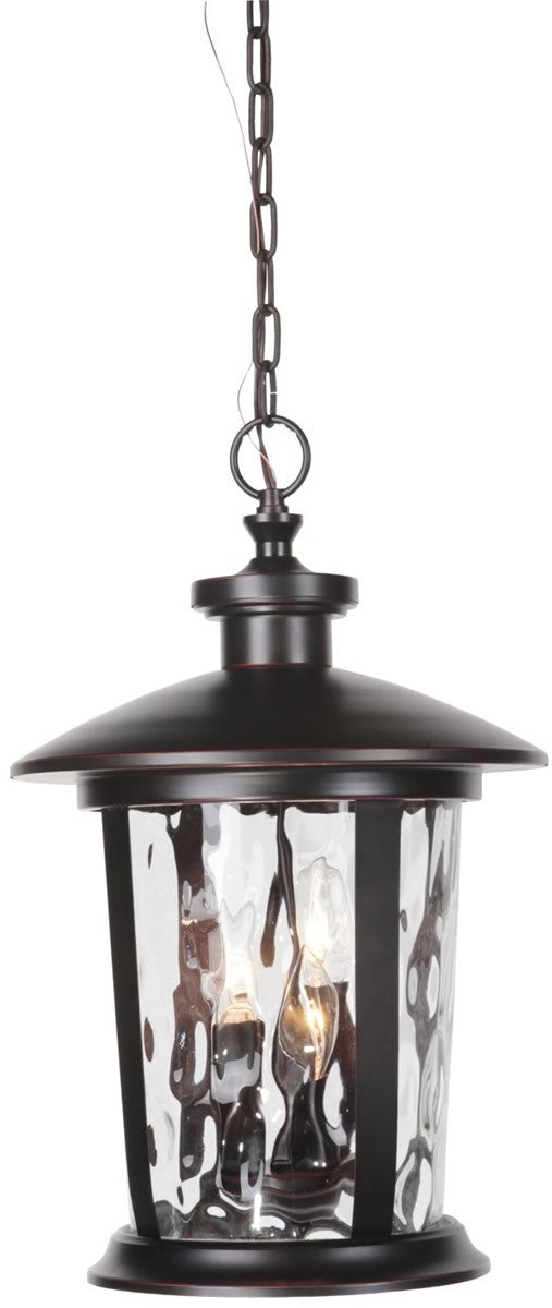 12W Summerhays 3-Light Outdoor Pendant Light Fixture in Oiled Bronze Finish - Perfect for Patio, Porch, and Garden Lighting