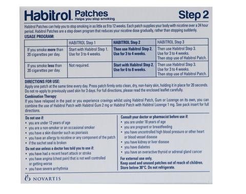 Habitrol Nicotine Patches for Quitting Smoking - 28 Count (Step 2, 14mg Nicotine) | Stop Smoking Aid for Adults | Helps Reduce Cravings & Withdrawal Symptoms | Perfect for Work, Travel & Daily Use