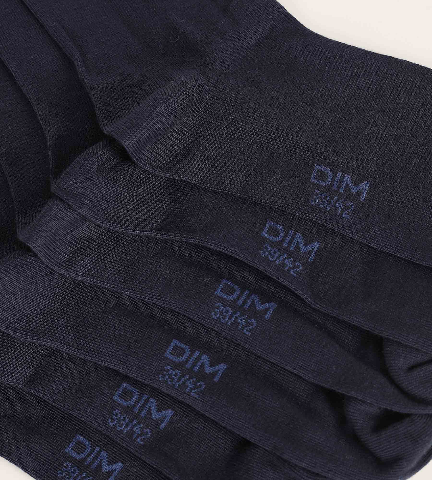 3 Pairs Men's Navy Blue Cotton Comfort Socks - Soft, Breathable & Durable for Everyday Wear, Work & Sports