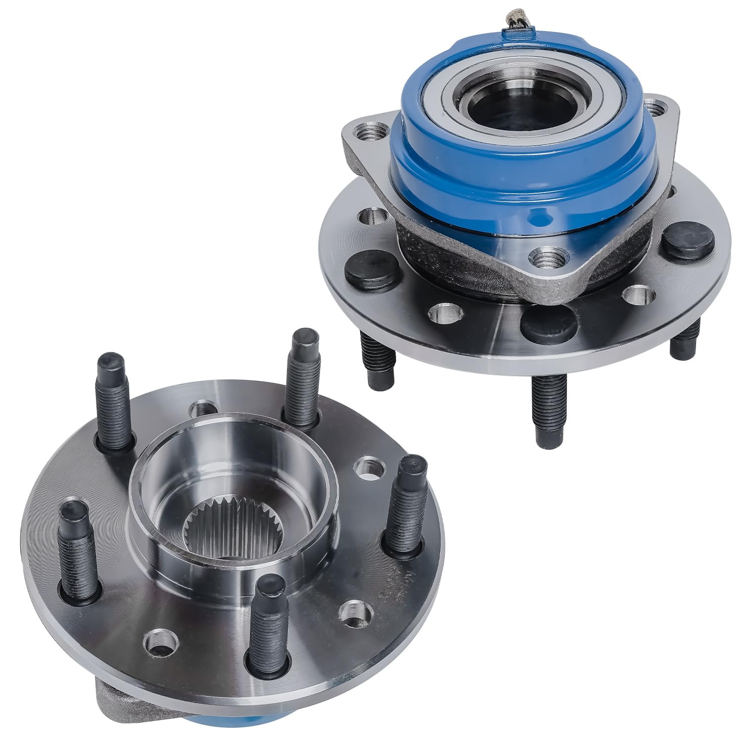 Detroit Axle - 4pc Wheel Bearing Hub Assembly Kit for Pontiac Grand Am, Oldsmobile Alero, Chevy Malibu Classic - Front & Rear Wheel Bearing Replacement - Perfect for DIY Auto Repair & Maintenance
