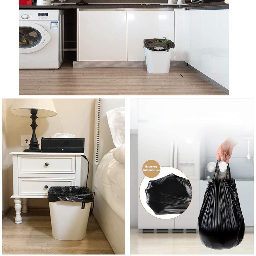 Small Trash Bags 4 Gallon - 5 Rolls (100 Count) 18x24 Inches Kitchen Bathroom Bedroom Office Garbage Bags for Waste Disposal & Daily Cleaning