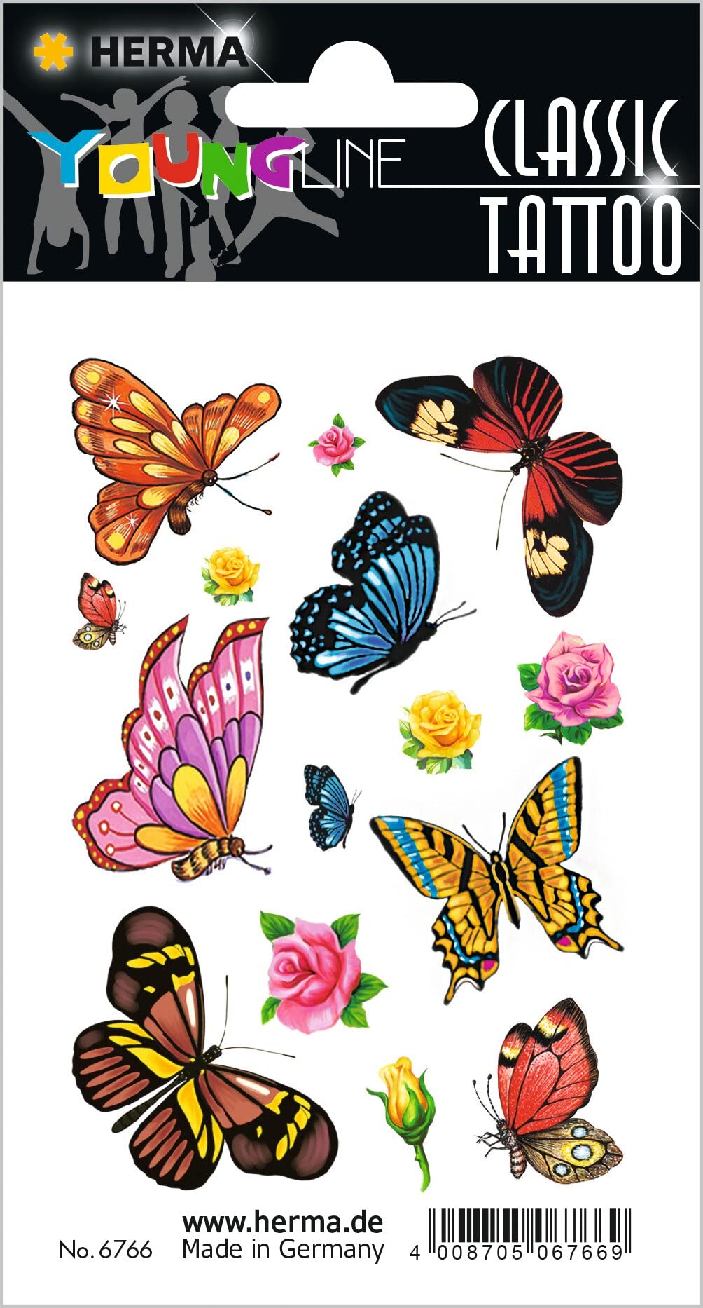 Vibrant Colorful Butterfly Tattoos - Temporary Fake Body Art for Parties, Festivals & Costume Events