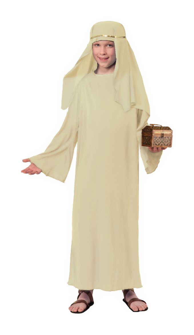 Kids Wise Man Costume Ivory - Biblical Nativity Play Outfit for Christmas Pageants & Holiday Dress-Up
