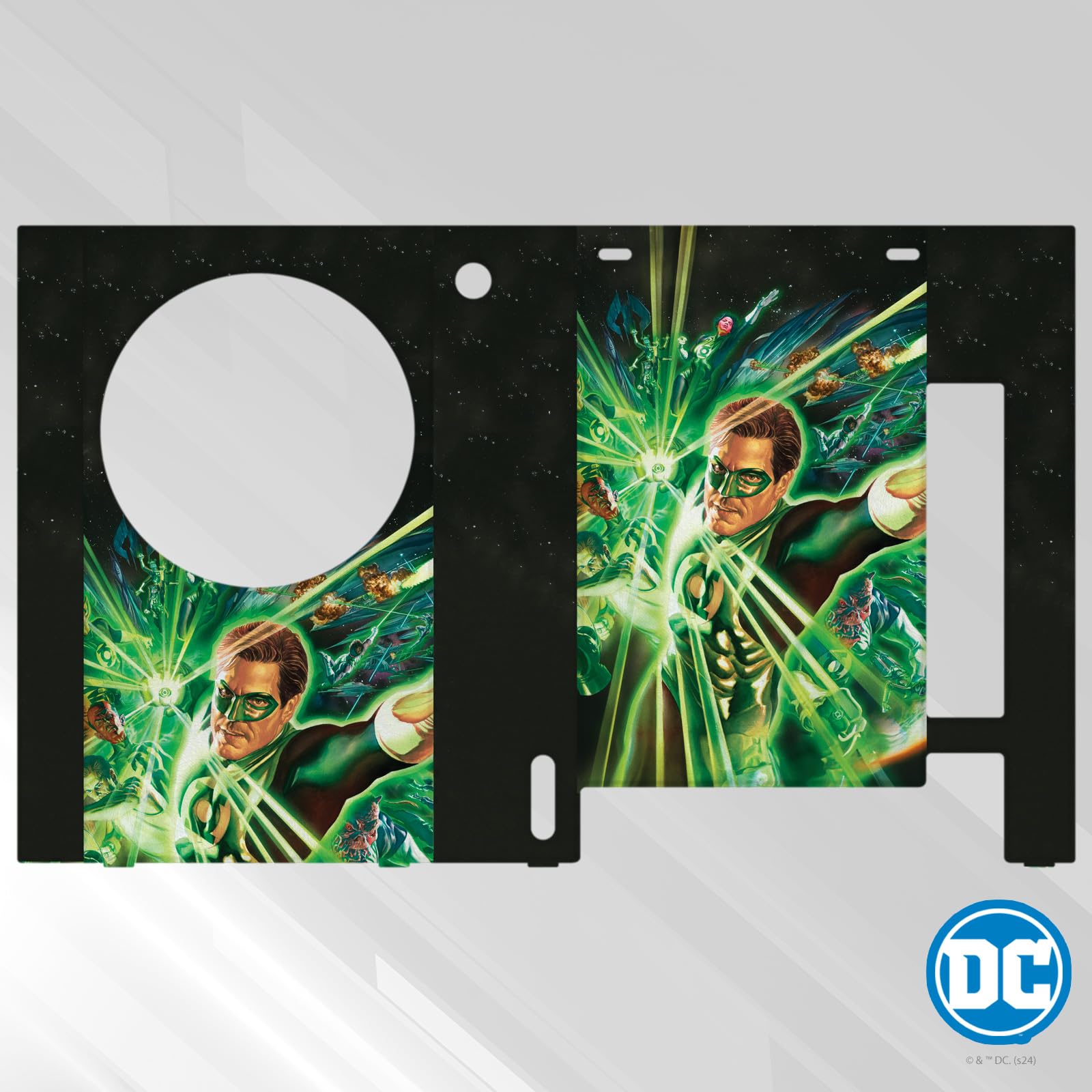 Official Green Lantern DC Comics Corps Licensed Comic Book Cover & Game Console Wrap Skin Bundle - Compatible with Xbox Series S Controller - Perfect for Gaming & Collectors