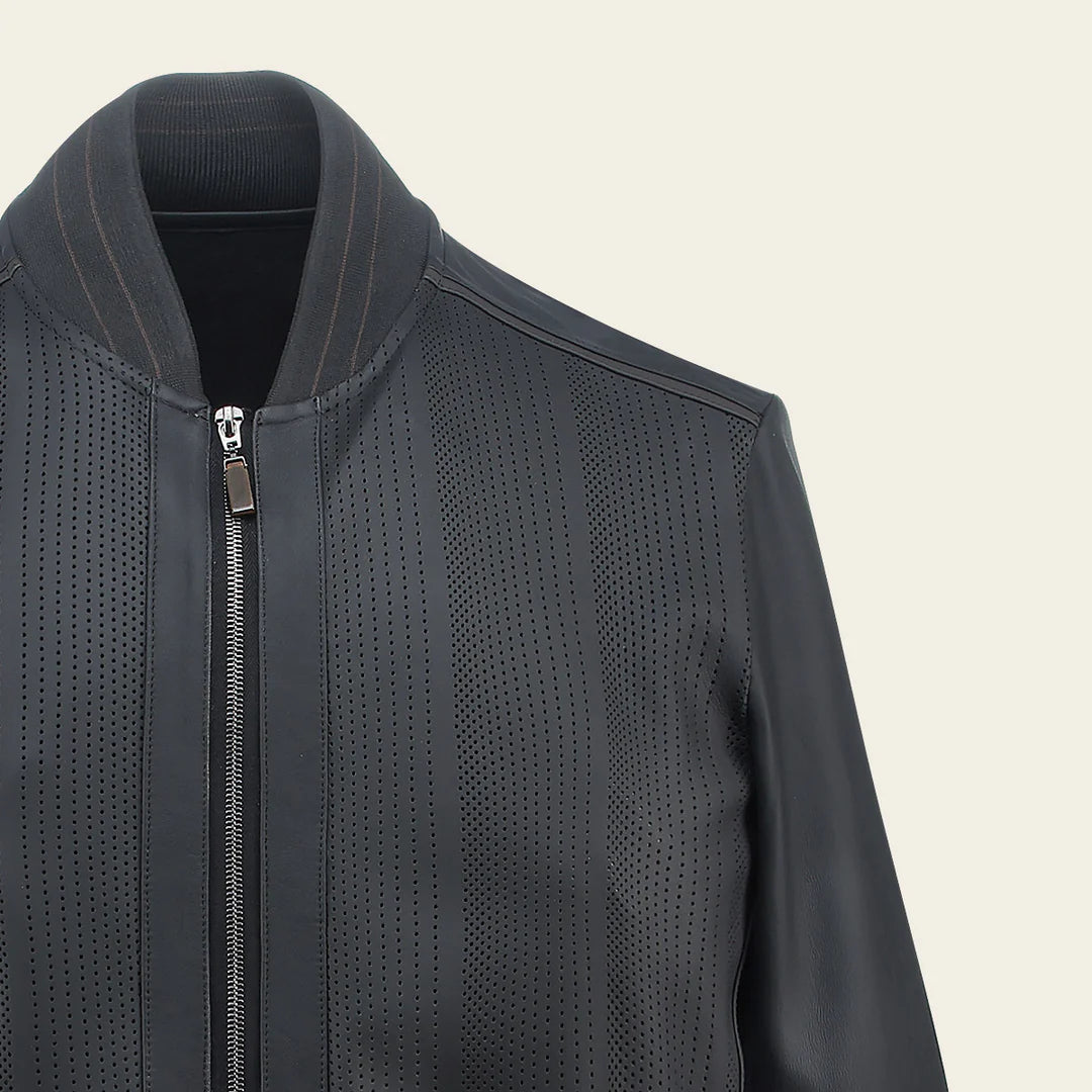 Premium Cuadra Black Lambskin Leather Jacket for Men - Stylish Casual Fashion Outerwear for Everyday Wear & Night Out