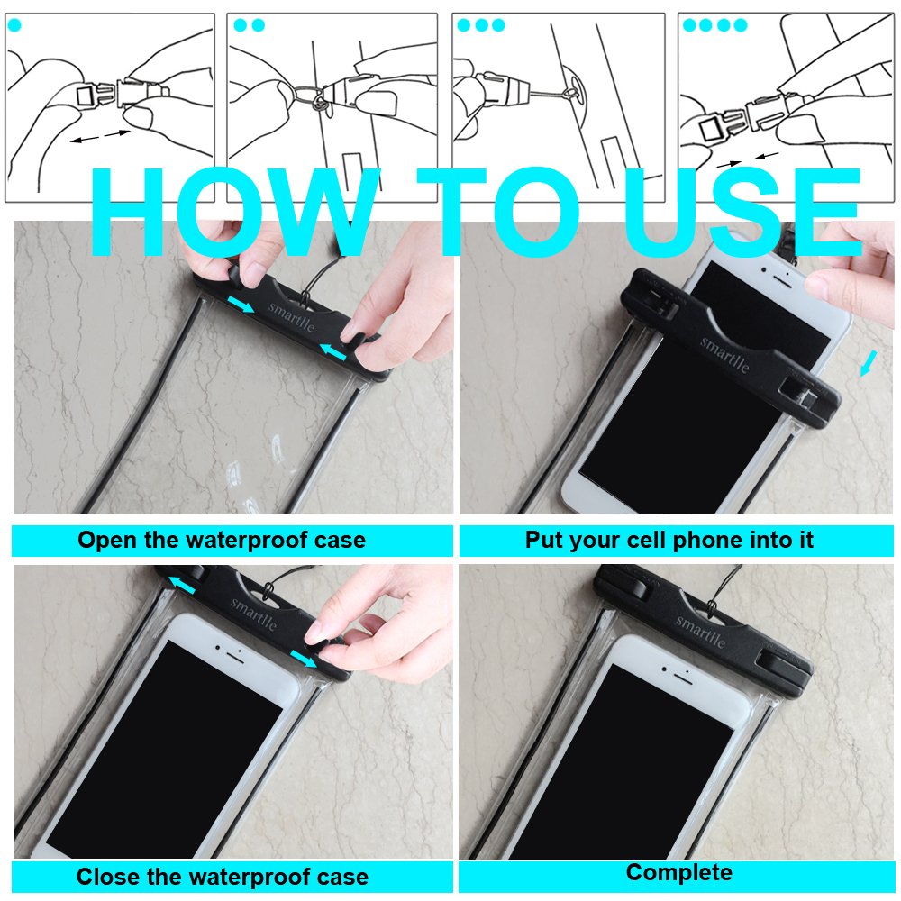 Waterproof Phone Pouch - Universal Dry Bag for iPhone 15/14/13/12/11 Pro Max/XS/XR/8/7/6 Plus & Galaxy S24/S23/A Series - Underwater Snowproof Case for Swimming, Beach, Pool & Outdoor Activities (7