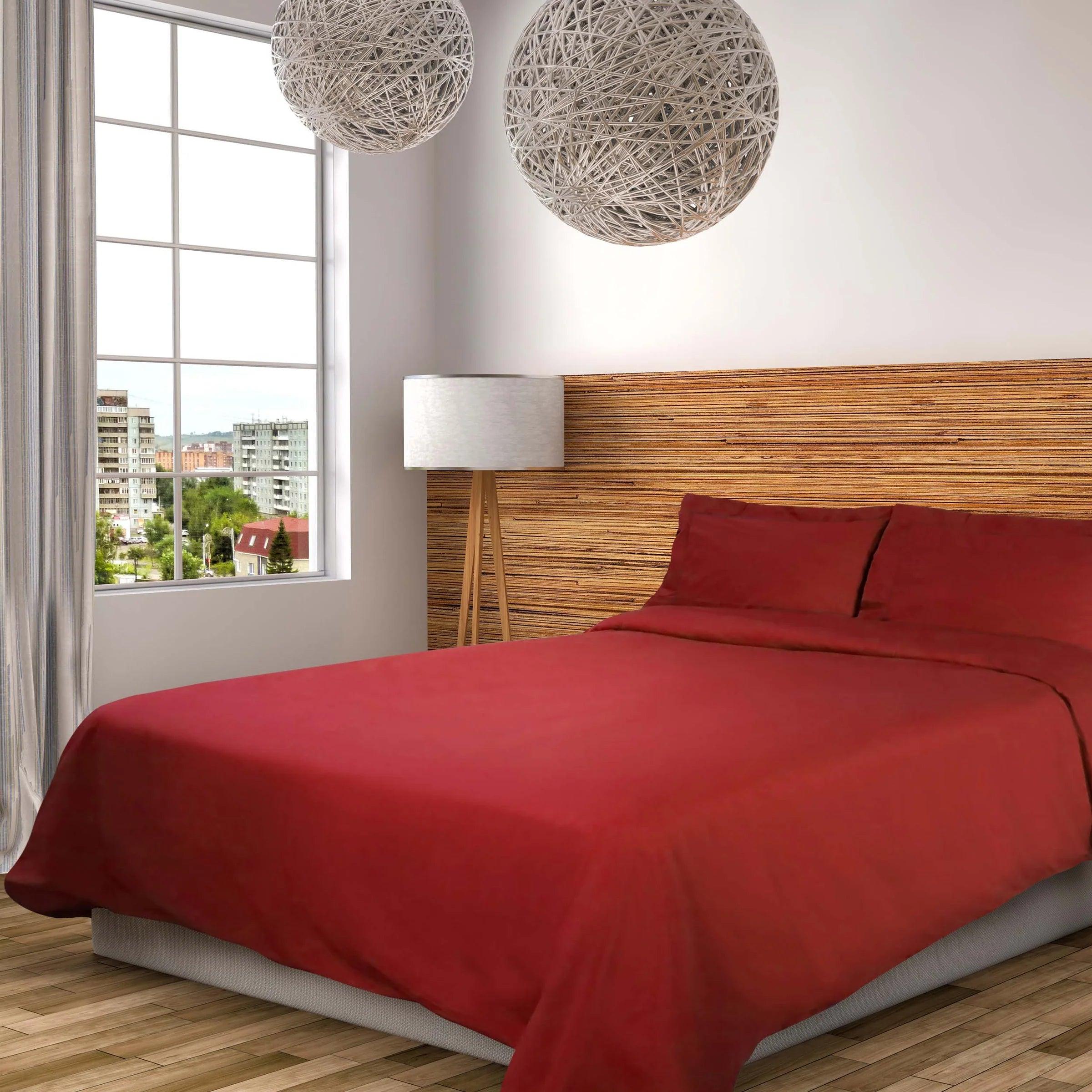 Premium 100% Cotton Percale Duvet Cover Set - Soft & Breathable Bedding for Modern & Traditional Bedrooms - Perfect for Home, Hotel, and Guest Room Decor