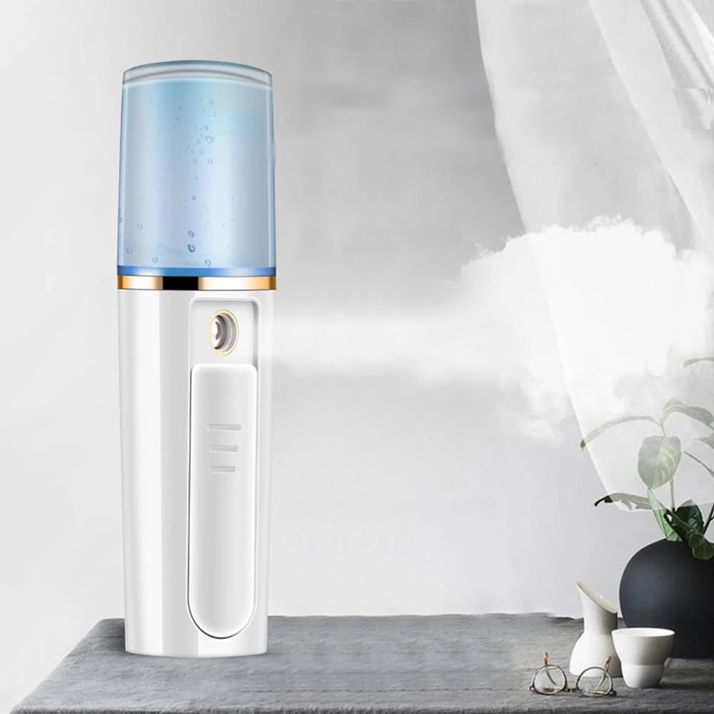 BHAJANLAL GREENERY Cool Mist Sprayer - Portable Nano Facial Mist Sprayer with Built-in Power Bank | Hydrating Face Mist for Skincare, Travel & Makeup Refresh