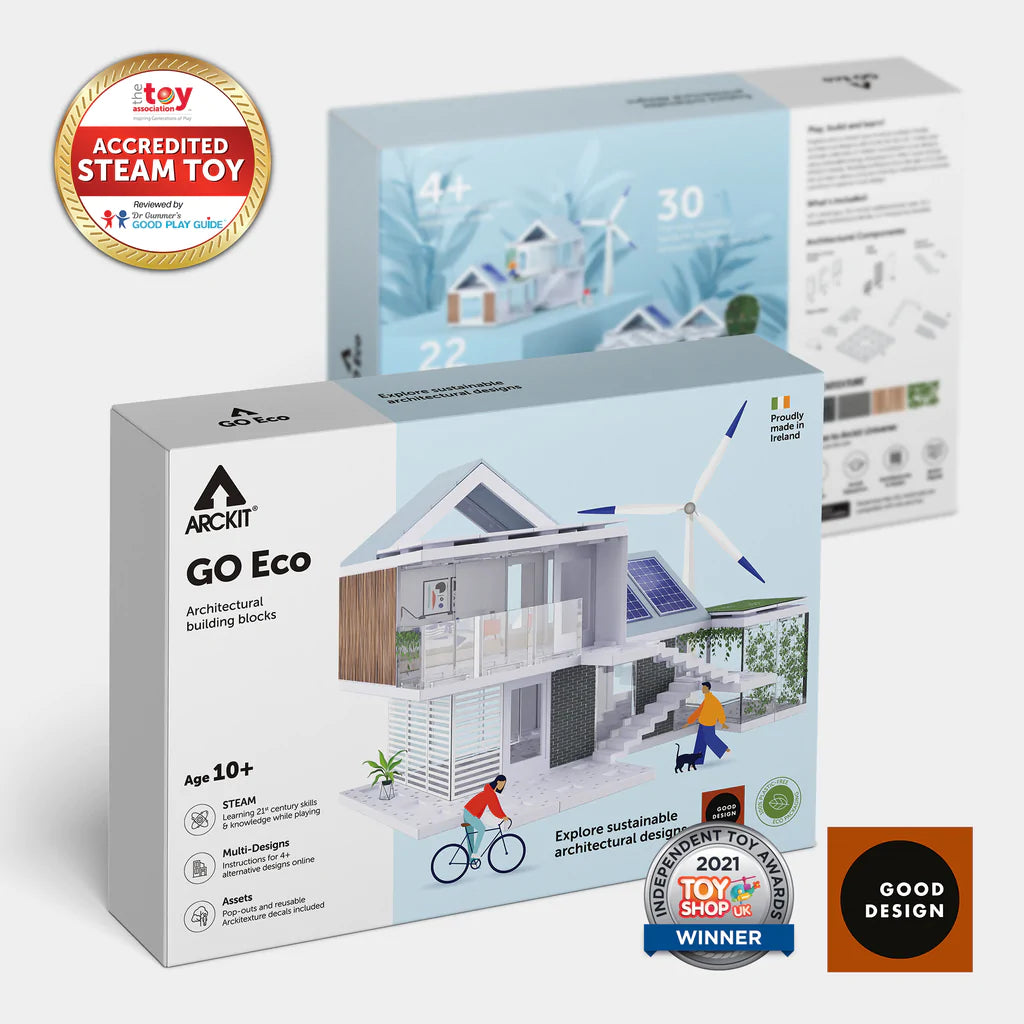 Arckit GO Eco Model House Kit - Sustainable Architectural Building Set for Kids & Adults - Perfect for STEM Learning, Creative Play & Home Decor