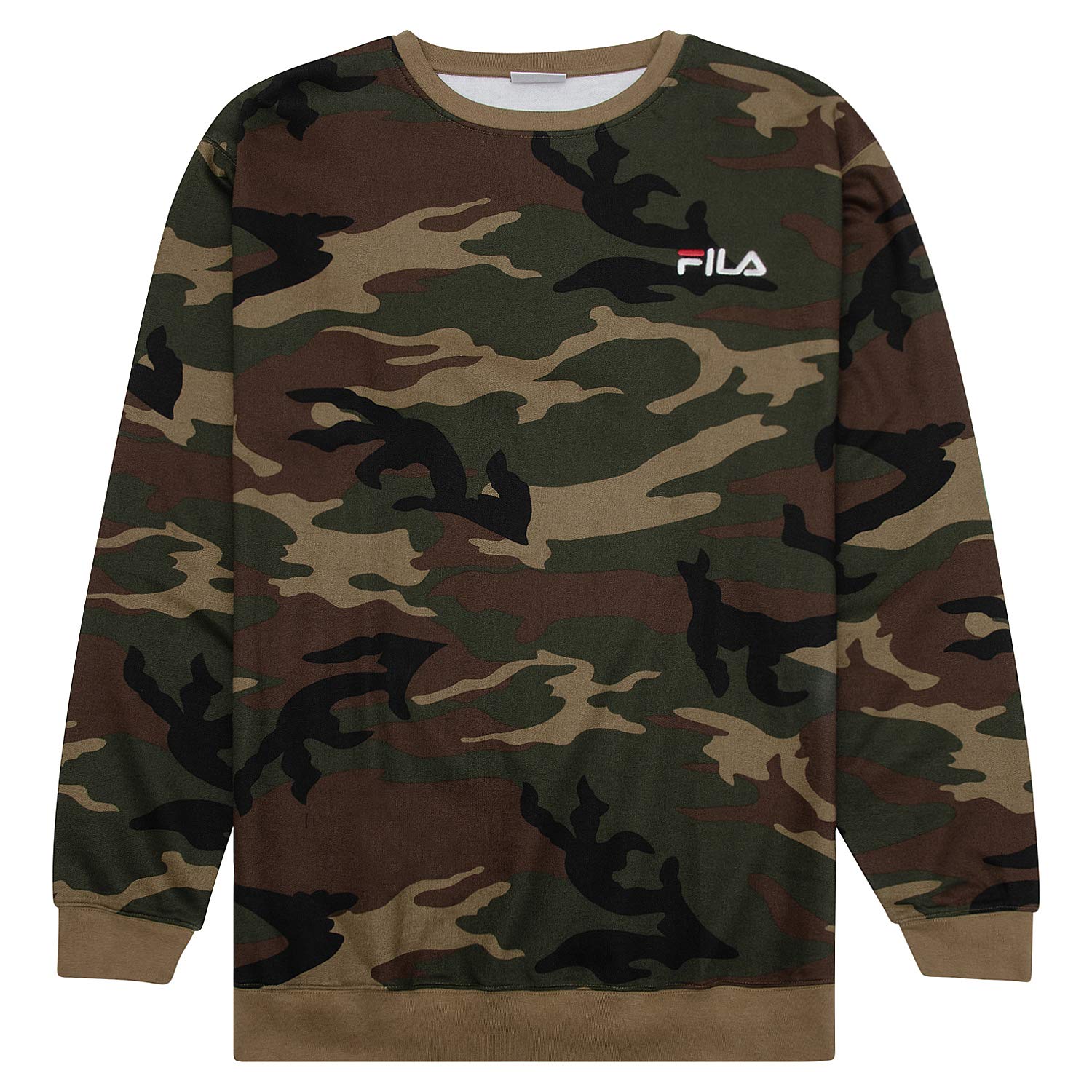 Fila Big and Tall Men's Crewneck Sweatshirt - Comfortable Cotton Pullover for Casual Wear, Gym & Outdoor Activities