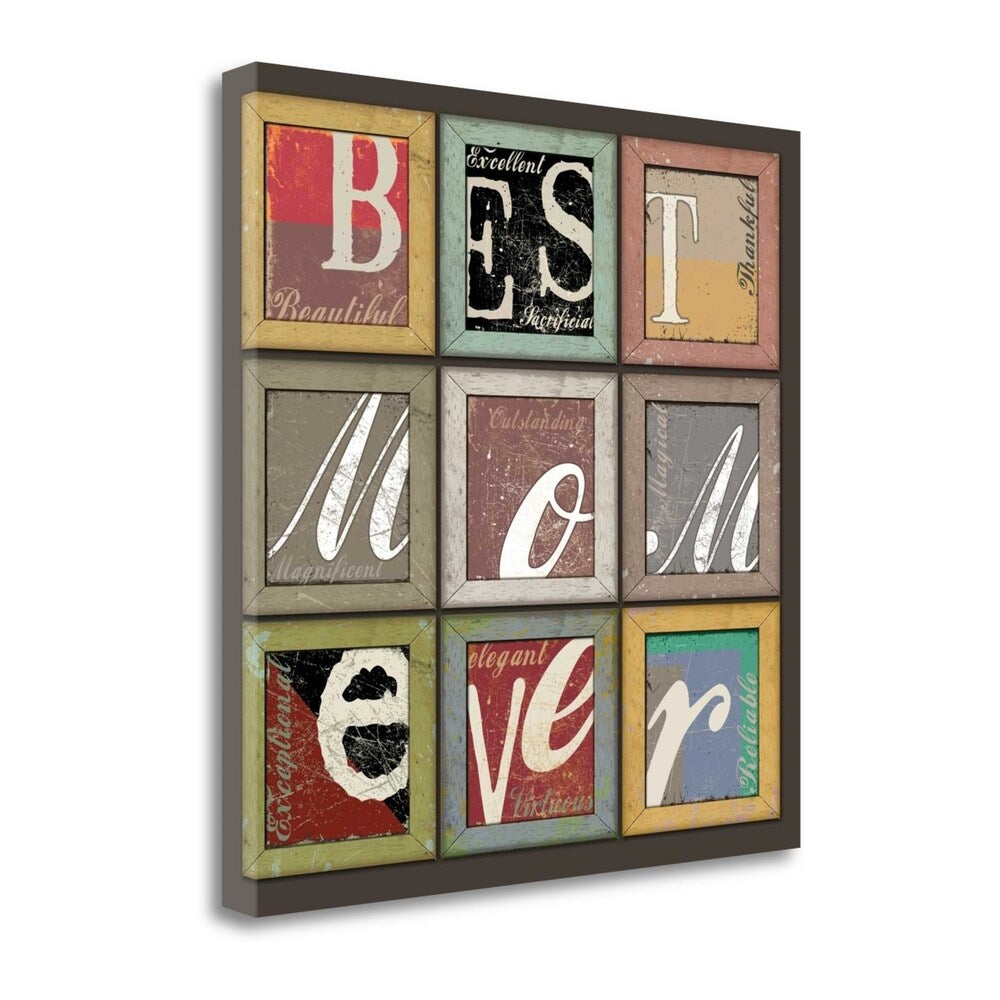 Best Mom Ever by Jim Baldwin - Premium Giclee Art Print on Gallery Wrapped Canvas, Ready to Hang Wall Decor - Perfect for Mother's Day Gifts, Living Room & Bedroom Wall Art