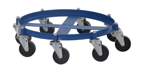 Vestil OCTO-55-CI Heavy Duty Octo Drum Dolly with Cast Iron Casters - 2000 lbs Capacity for Industrial Warehouses, Drum Storage & Material Handling