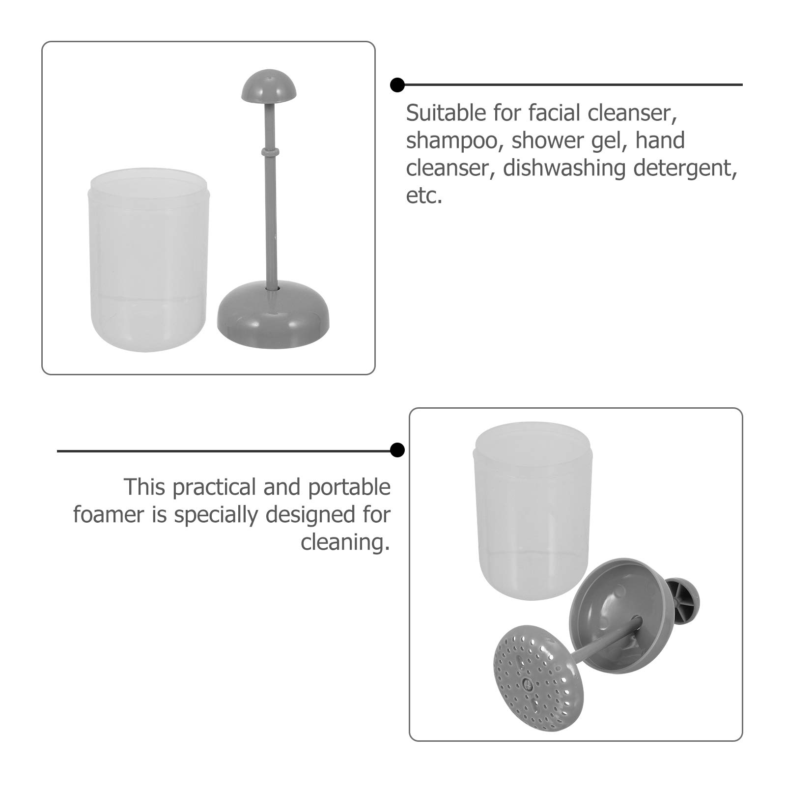 2pcs Portable Mini Bubble Maker Machine - Foam Maker & Facial Cleansing Tool for Face Wash & Soap | Cute PP Bubble Cup for Skincare & Spa at Home