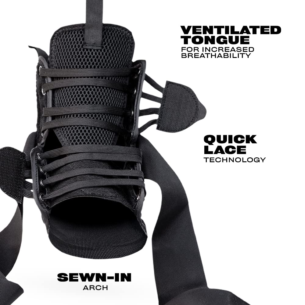 Space Brace 2.0 Quick Lace Up Ankle Support - Pair for Basketball, BMX, MTB, Running & Skateboarding | Adjustable Ankle Wrap for Men, Women & Kids | Sports Injury Prevention & Recovery | Perfect for Athletes & Active Lifestyles