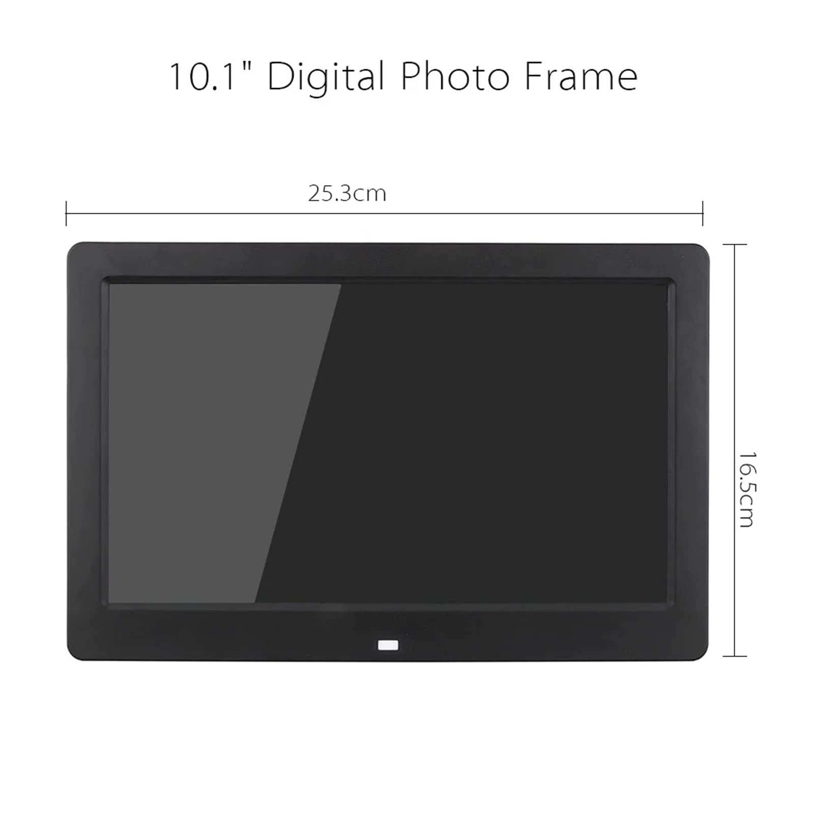 10.1 Inch HD Digital Picture Frame with Alarm Clock, MP4 Movie Player & Remote Control - Electronic Photo Display for Home, Office & Gifts (Black/White) - Perfect for Bedroom, Living Room & Digital Memories Sharing