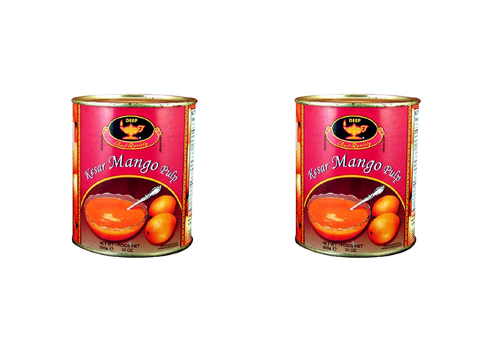 Premium Kesar Mango Pulp 850g (Pack of 2) - Indian Groceries for Smoothies & Desserts