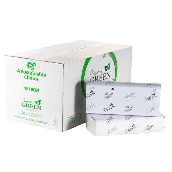 Premium Caprice Green Interleaved Paper Towels 24cm x 23cm (9.4