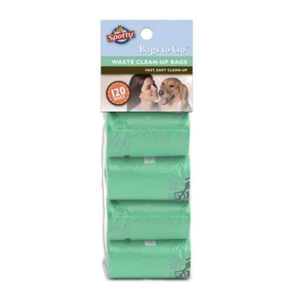 Spotty Bags to Go 120 Count Biodegradable Dog Waste Bags - Eco-Friendly Green Poop Bags for Daily Dog Walking & Park Cleanup